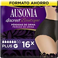 AUSONIA Discreet Boutique Braguitas Para Pérdidas De Orina L Negras- Bloquean El Olor Y La Humedad Y Evitan Fugas 16